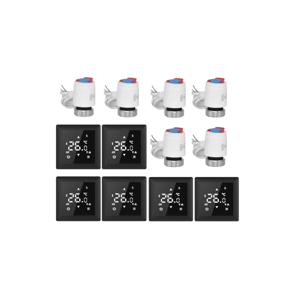 SIRO Smart Fußbodenheizungs Set für 6 Räume schwarz