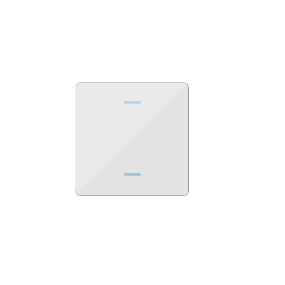 Glass cover 2 channel light switch Venus