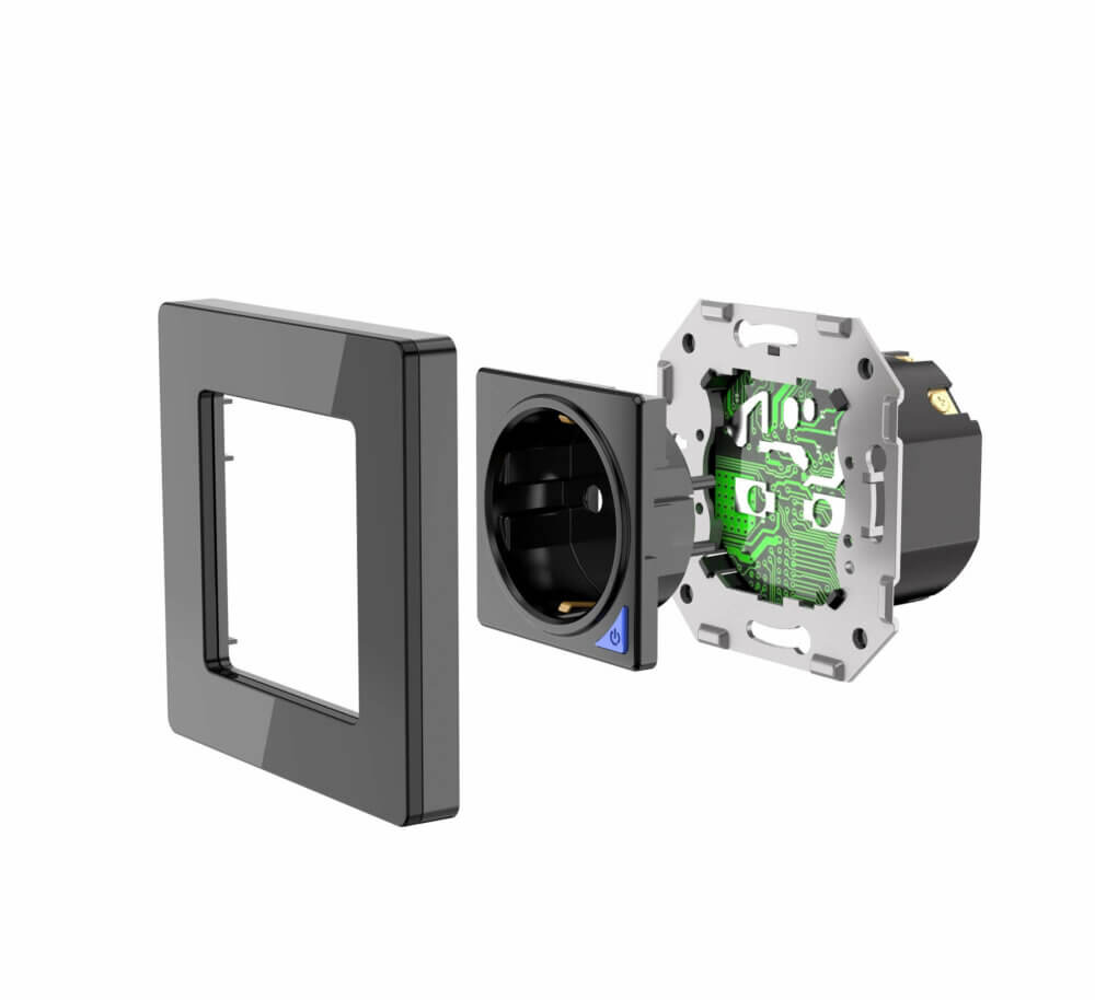 SIRO Smart flush-mounted socket Venus black