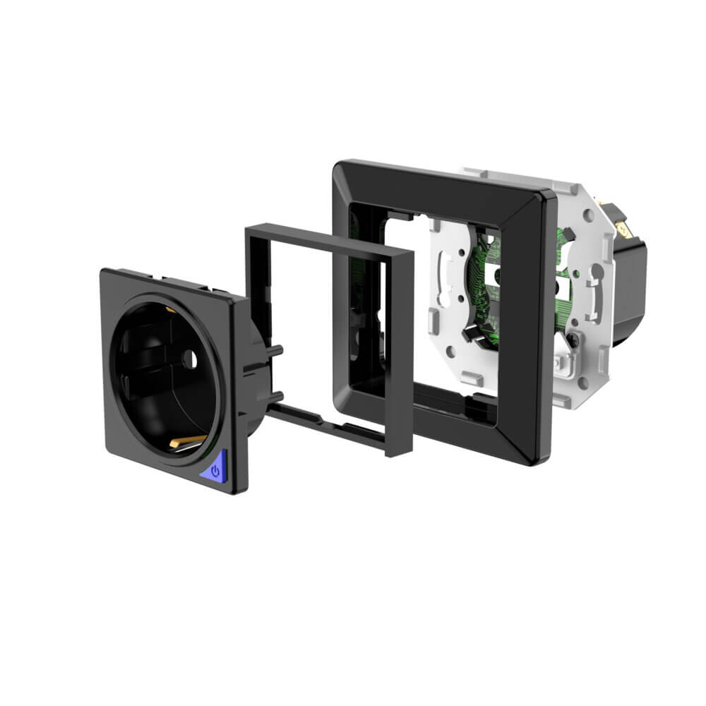 SIRO Smart flush-mounted socket Venus black