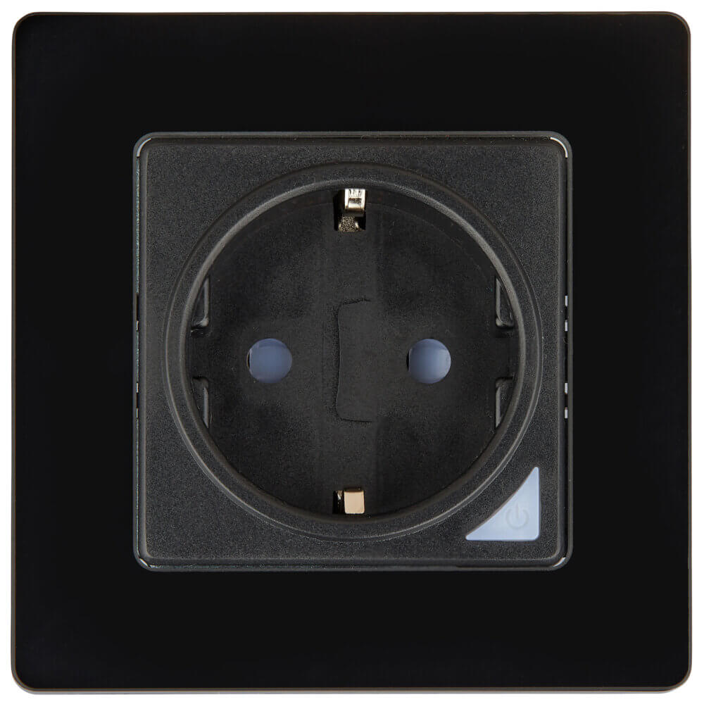 SIRO Smart flush-mounted socket Venus black