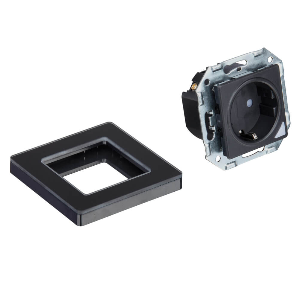 SIRO Smart flush-mounted socket Venus black