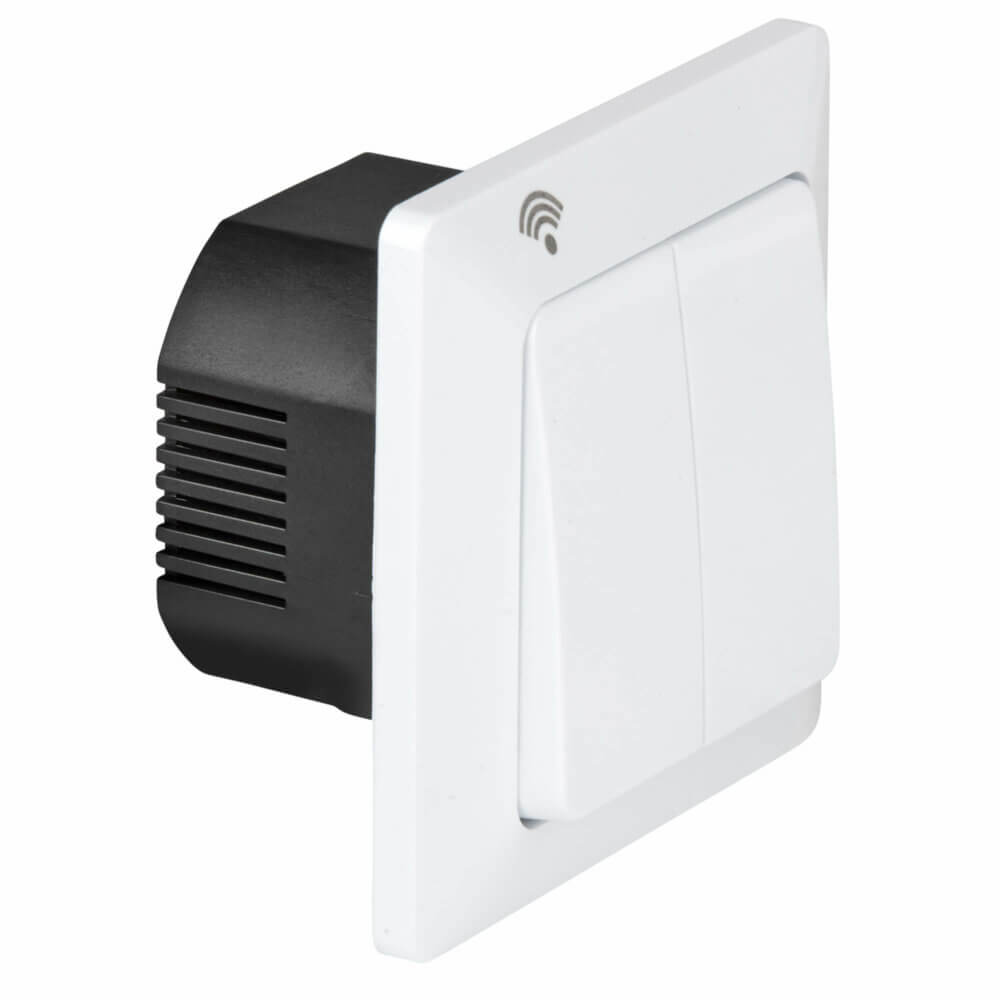 SIRO Smart 2-Channel Light Switch, Mercury, Pure White