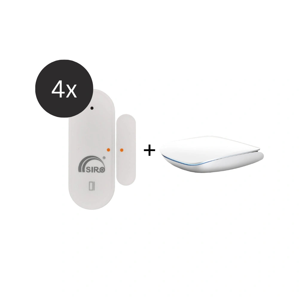 Tür- und Fensterkontakt 4er-Bundle inkl. Smart Hub