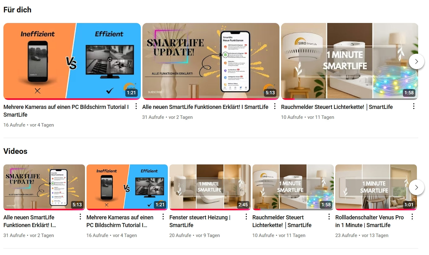 Werde Teil unserer smarten Community und entdecke auf YouTube, wie smart dein Alltag werden kann