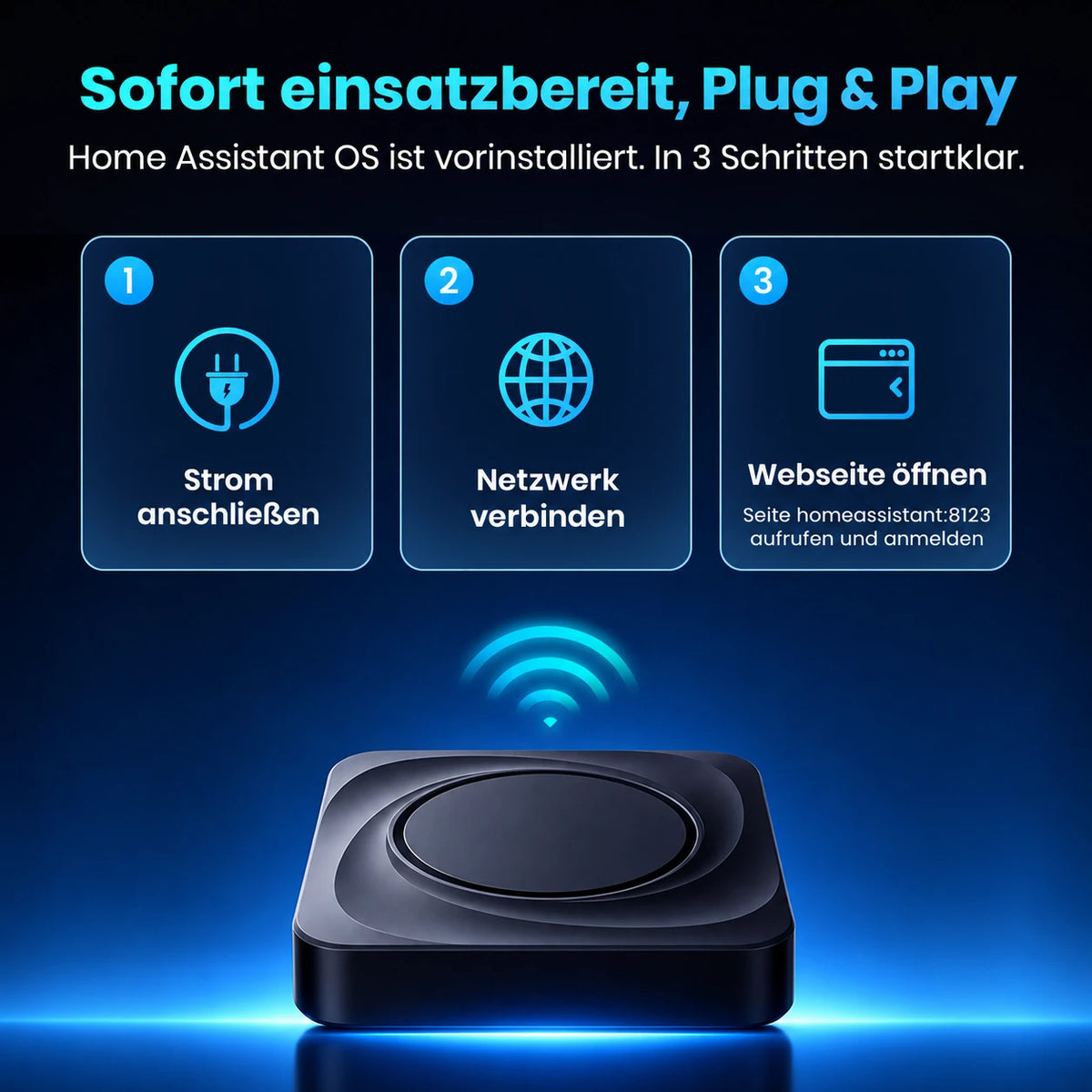 Smart Home Zentrale – Home Assistant vorinstalliert