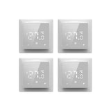 SIRO Smart Raumthermostat für elektrische Fußbodenheizung 4er-Set – alle vier Displays zeigen 27,0°C