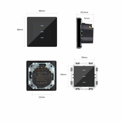 SIRO Smart 3 Kanal Lichtschalter Venus schwarz