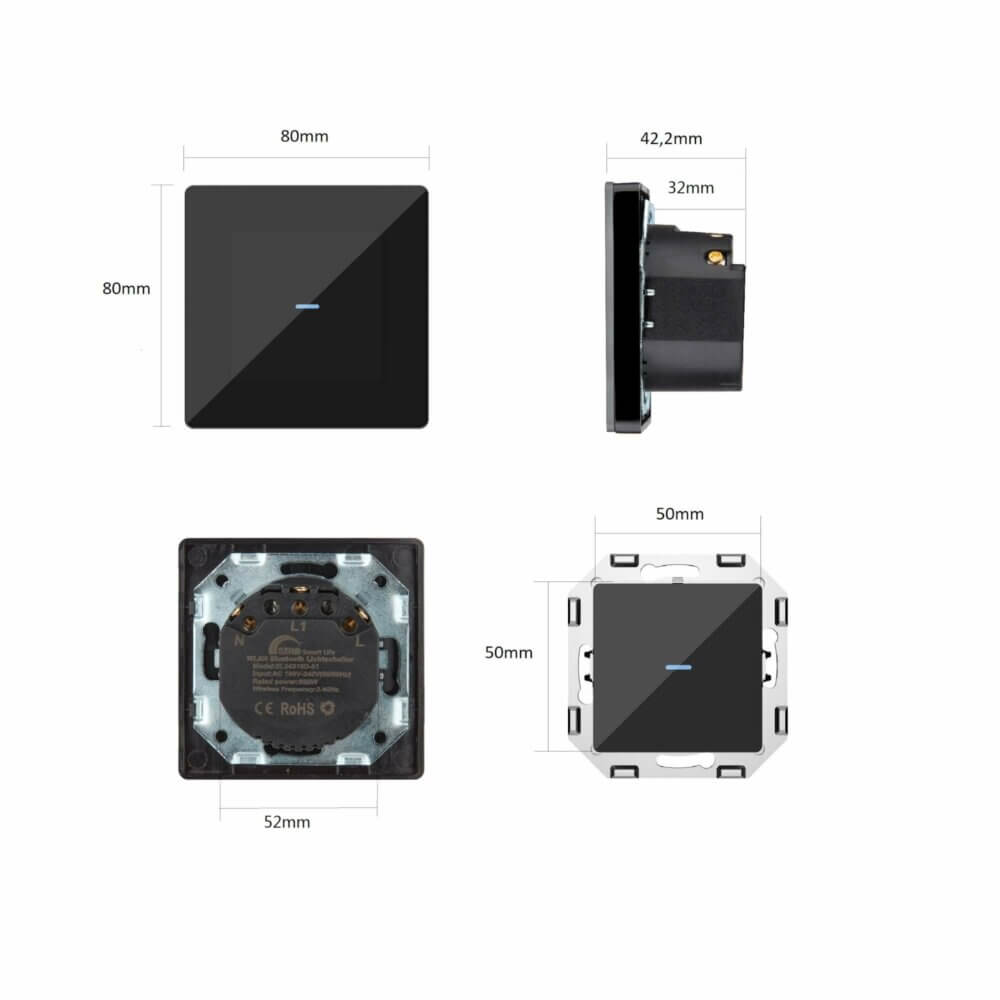 SIRO Smart Lichtschalter Venus schwarz